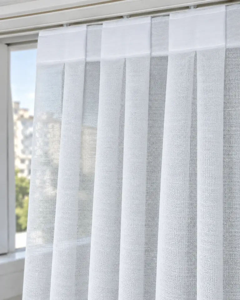 Tulle Serisi Düz Sade Beyaz Tül Perde BNT-3021