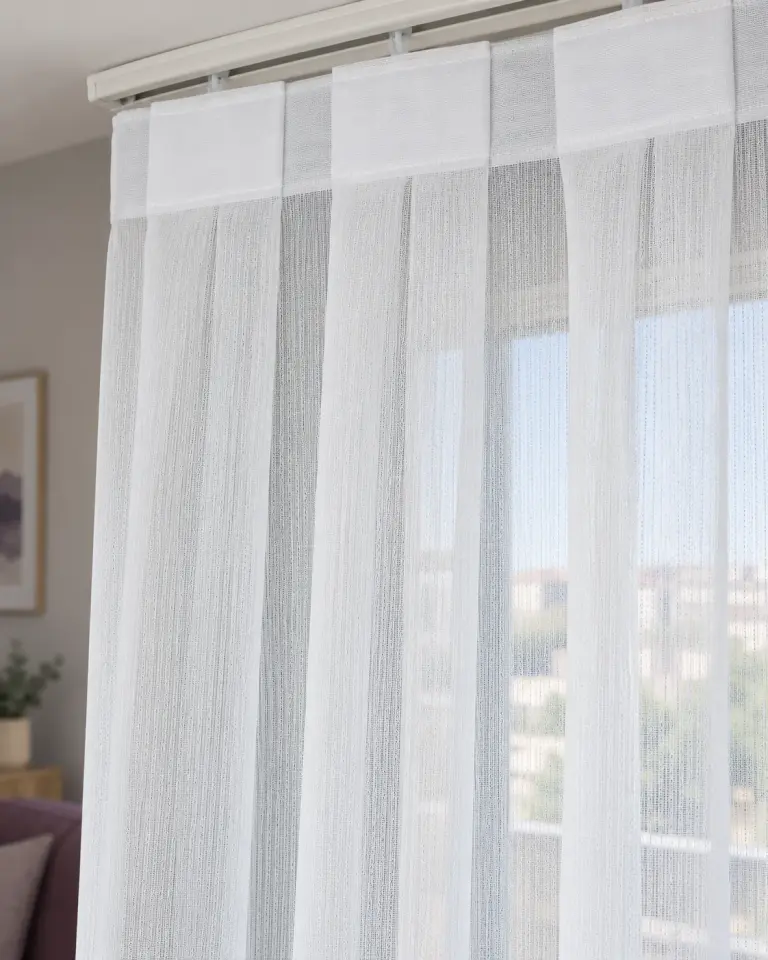 Tulle Serisi Parıltılı Sade Beyaz Tül Perde BNT-3024