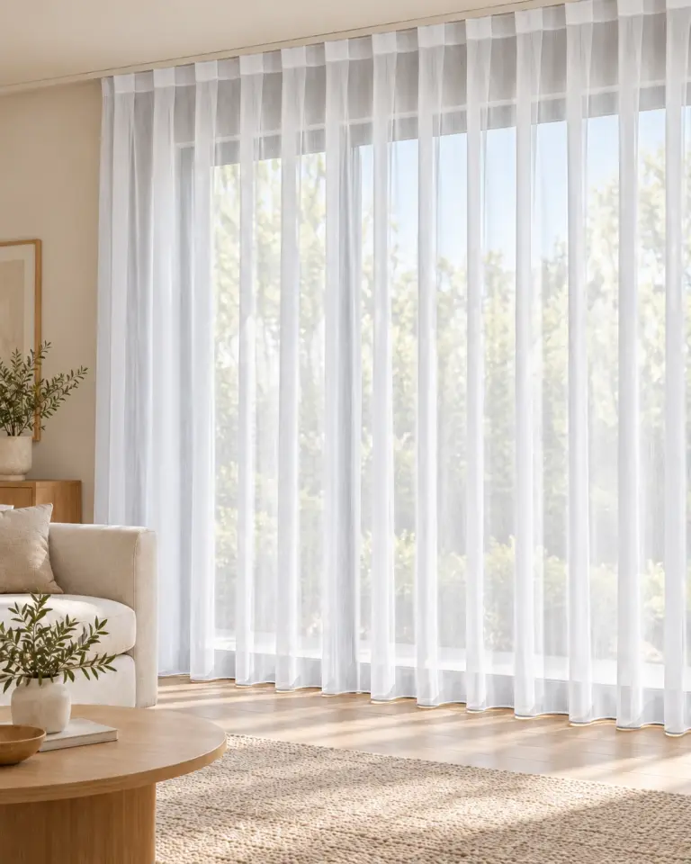 Tulle Serisi Düz Sade Beyaz Tül Perde BNT-3026