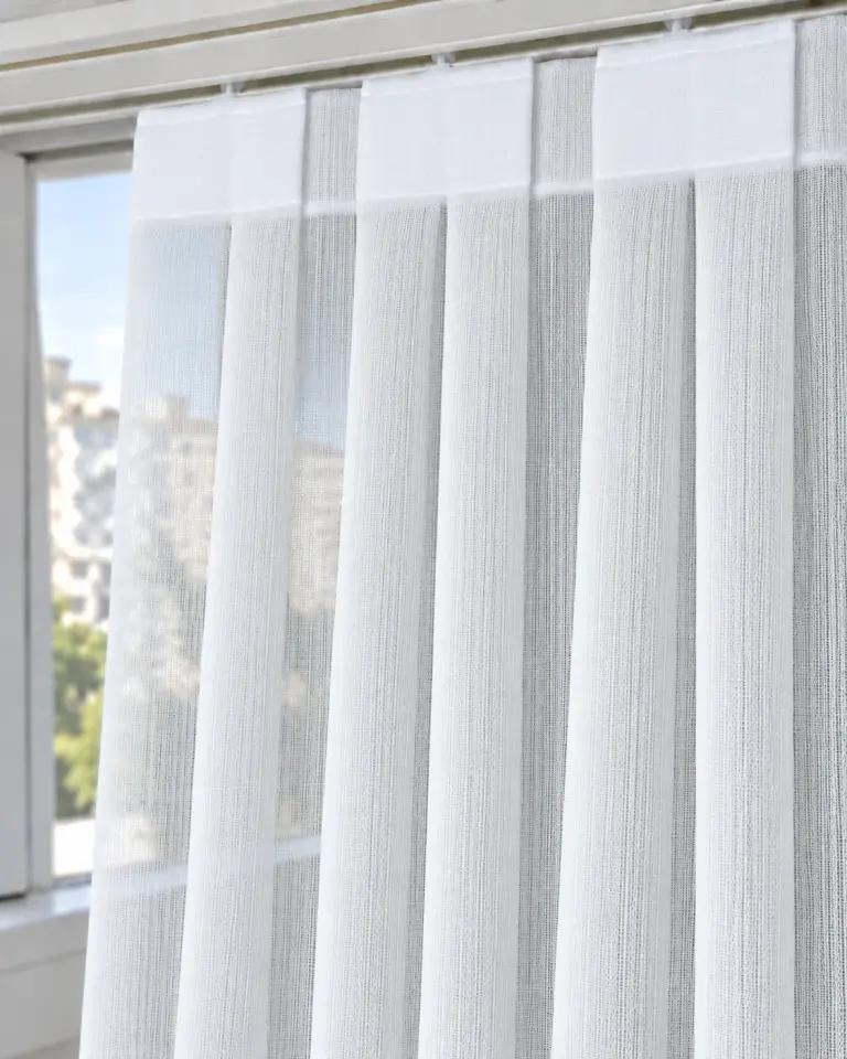 Tulle Serisi Düz Sade Beyaz Tül Perde BNT-3027