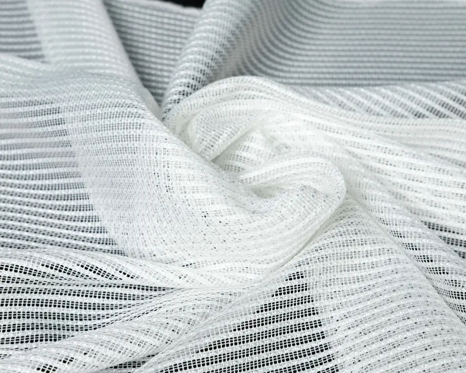 Tulle Serisi Dokulu Sade Beyaz Tül Perde BNT-3028