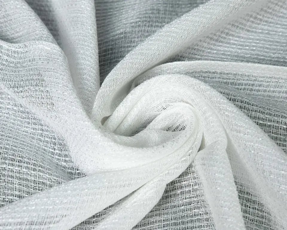 Tulle Serisi Dokulu Sade Beyaz Tül Perde BNT-3029