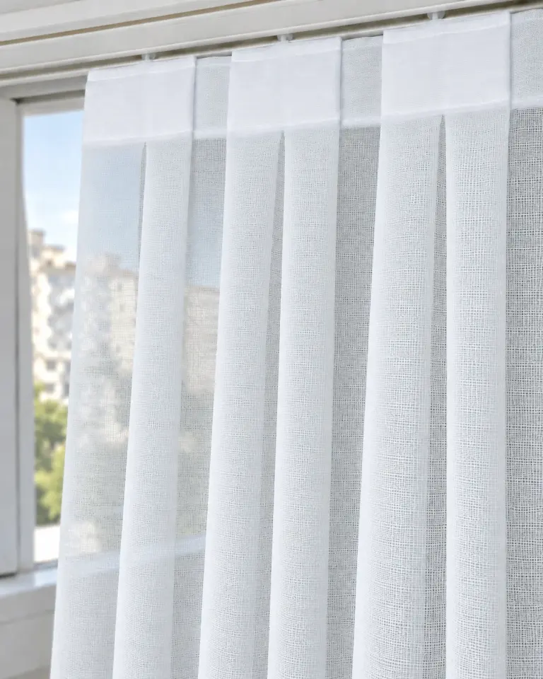 Tulle Serisi Düz Sade Beyaz Tül Perde BNT-3030