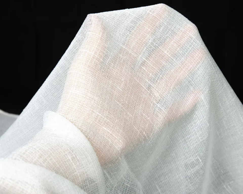 Tulle Serisi Keten Modern Beyaz Tül Perde BNT-3032