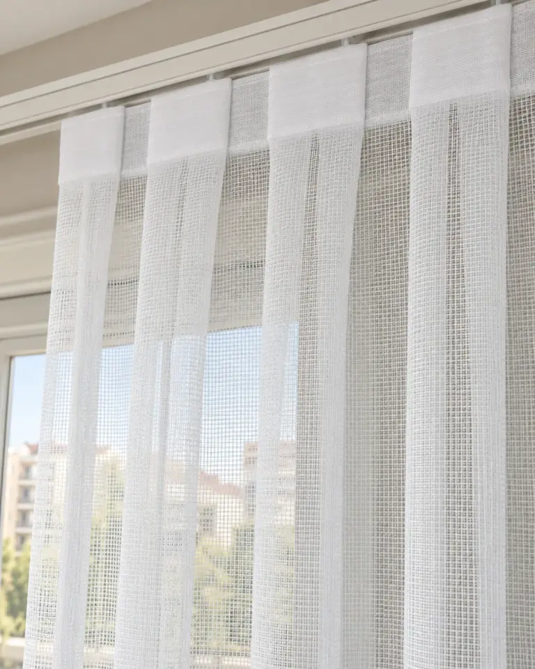 Tulle Serisi Düz Sade Beyaz Tül Perde BNT-3035