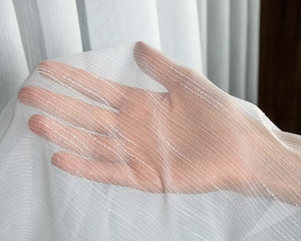 Tulle Serisi Modern Beyaz Tül Perde BNT-3037
