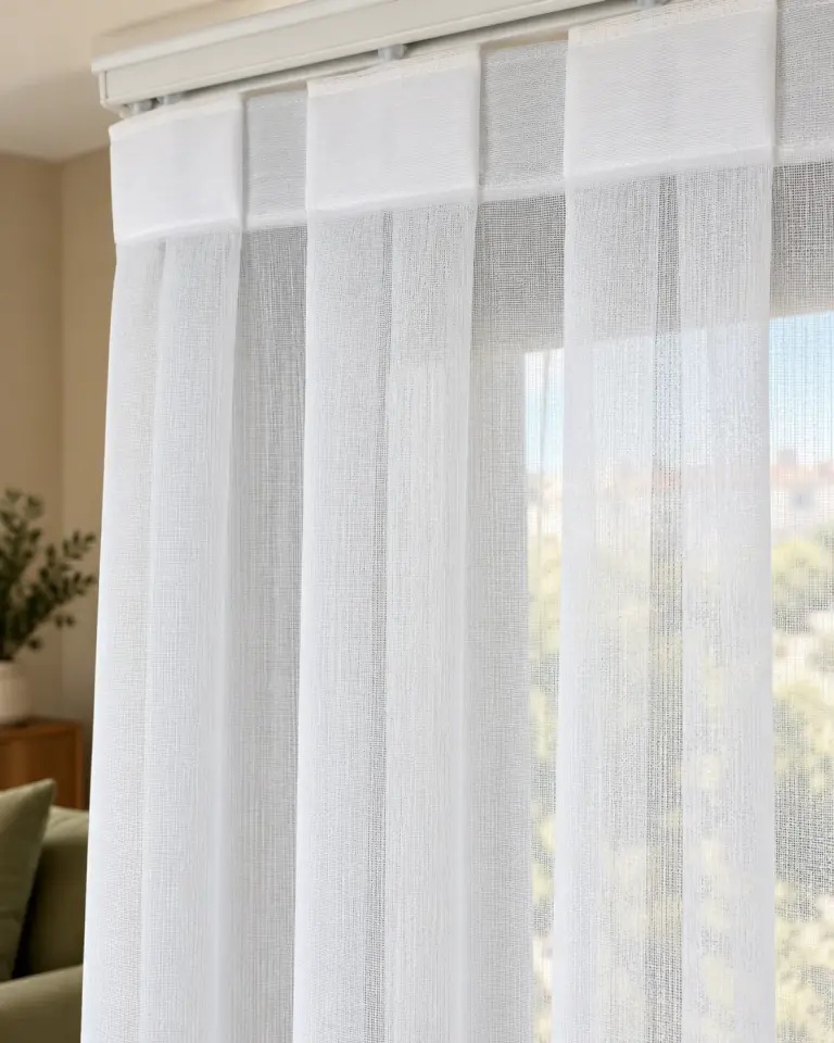 Tulle Serisi Düz Sade Beyaz Tül Perde BNT-3043