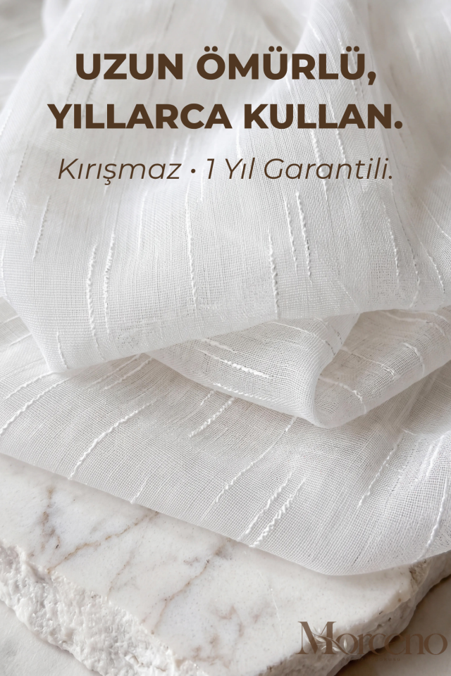 Zara Premium Mikrofiber Tül Perde - 1 Yıl Garantili