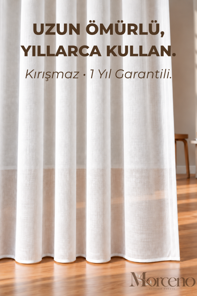 Aura Premium Soft Mikrofiber Tül Perde - 1 Yıl Garantili