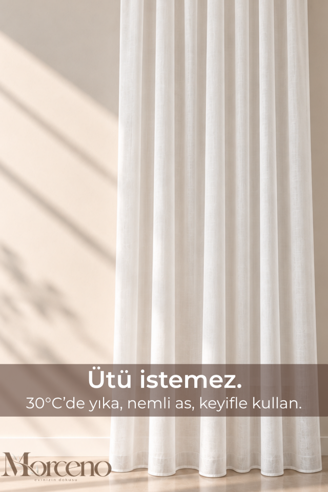 Aura Premium Soft Mikrofiber Tül Perde - 1 Yıl Garantili