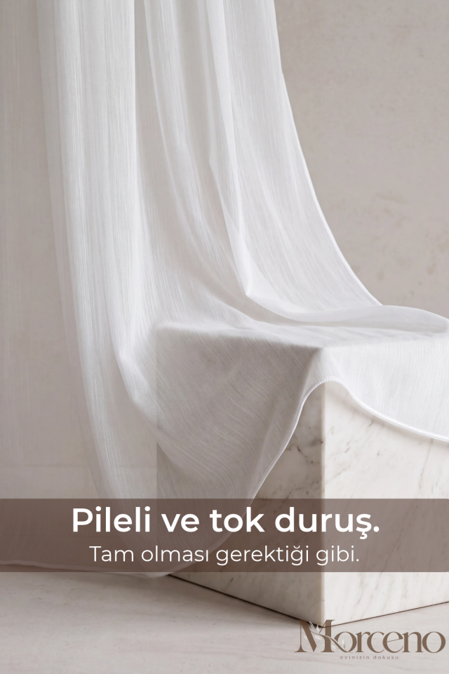 Aura Premium Soft Mikrofiber Tül Perde - 1 Yıl Garantili
